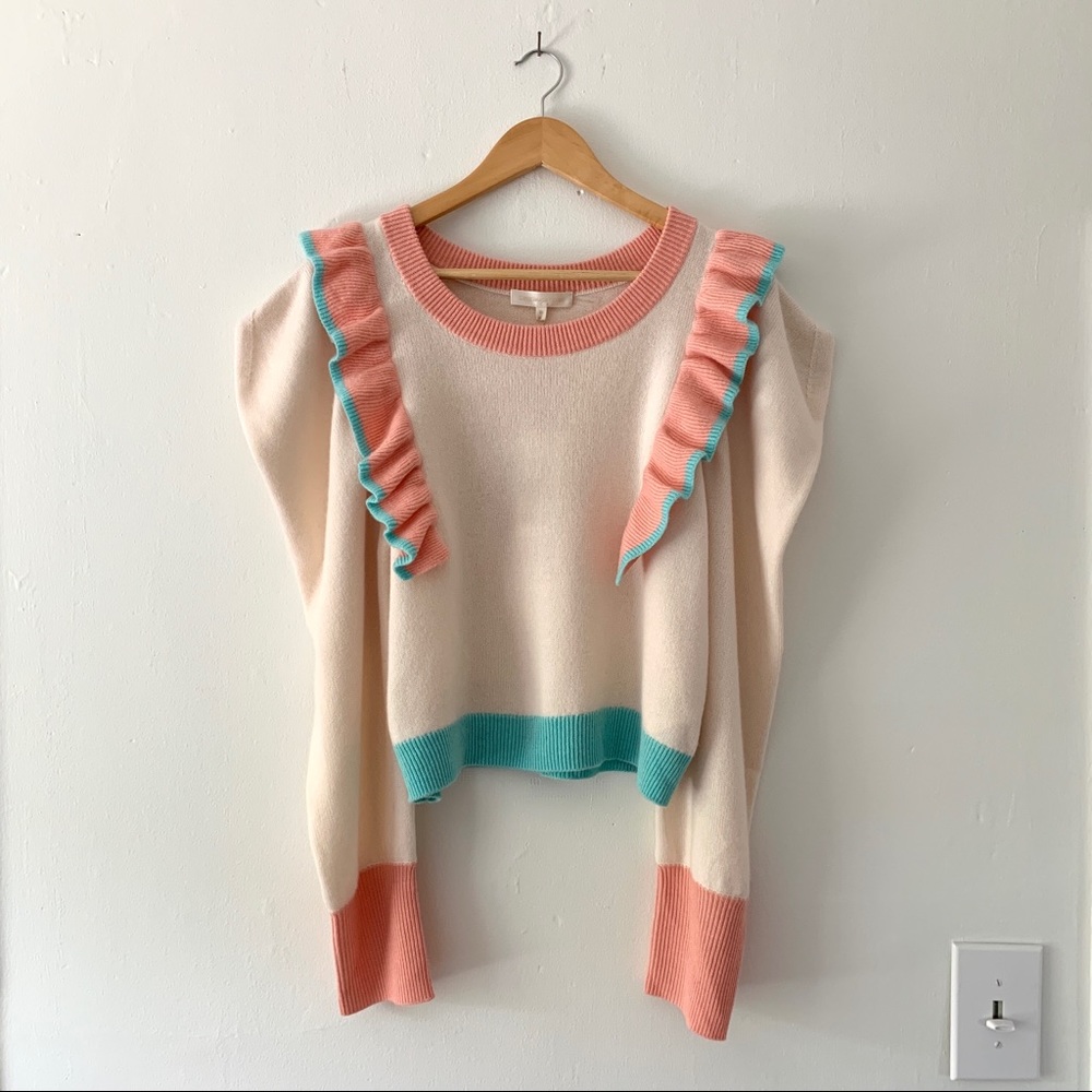 LoveShackFancy NWT XL Greece Pullover Azalea Garden